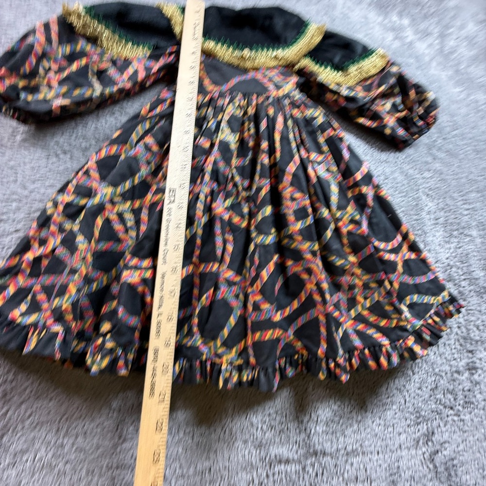 Vintage Dolls Dress 20" Dancing Maiden Renee Noso PNW Ribbon Print - Picture 10 of 10